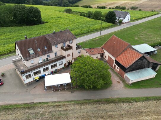 Landpension/Gutshof in sonniger Alleinlage mit Stallungen und landwirtschaftlicher Fläche