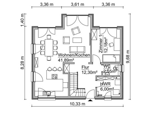 Modernes und förderfähiges Einfamilienhaus inkl. 1.069 m² Baugrundstück in 18182 Bentwisch nahe Rostock