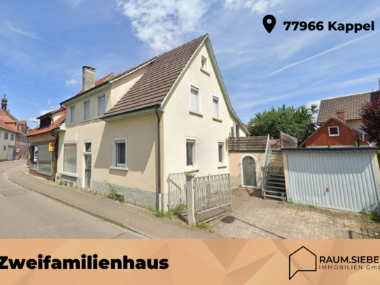 Praktisches Zweifamilienhaus mit Garage und Keller * 77966 Kappel-Grafenhausen