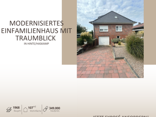 Modernisiertes Einfamilienhaus mit Traumblick in Hinte/Haskamp