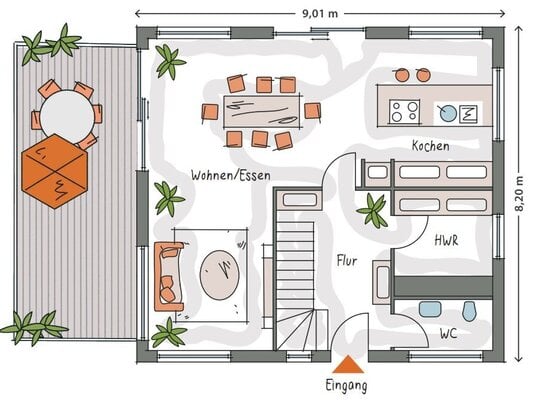 Schickes Einfamilienhaus (Neubau!) mit Terrasse und Garten in Ebermannstadt zu vermieten