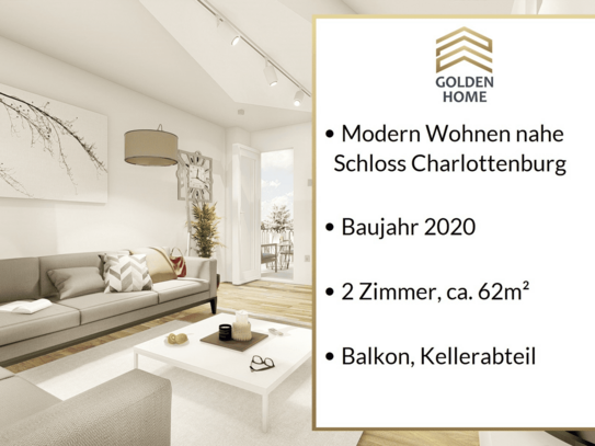 Exklusive 2-Zimmer-Neubauwohnung mit Balkon am Schlosspark