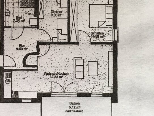 Schöne helle 2,5 Raumwohnung in Zwätzen