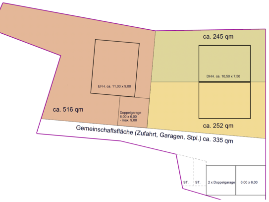 Sonniges Baugrundstück für DHH | ca. 395 QM | Zentral & Grün