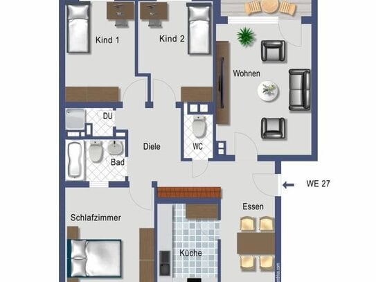 Provisionsfrei zur Kapitalanlage - sanierte Eigentumswohnung mit Balkon