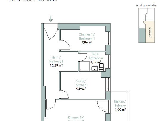 Neu renovierte 2-Raum-Wohnung mit Einbauküche in Berlin Kreuzberg