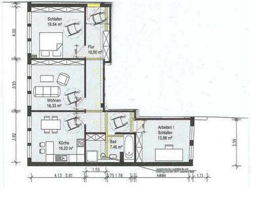 Moderne Innenstadt-Wohnung mit Einbauküche, Garage und Aufzug, Nähe Luisenforum