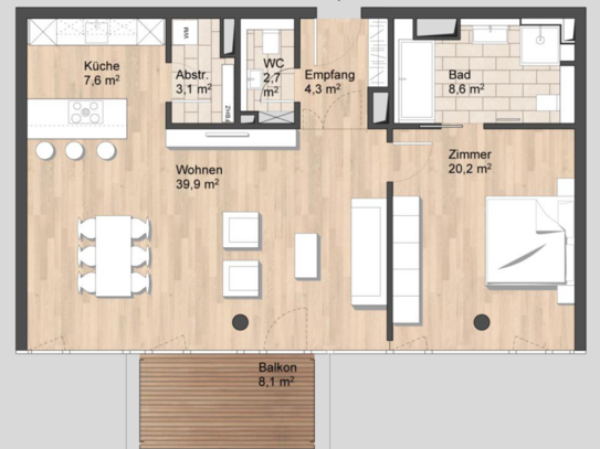 Möblierte & moderne Wohnung in exklusiver Lage