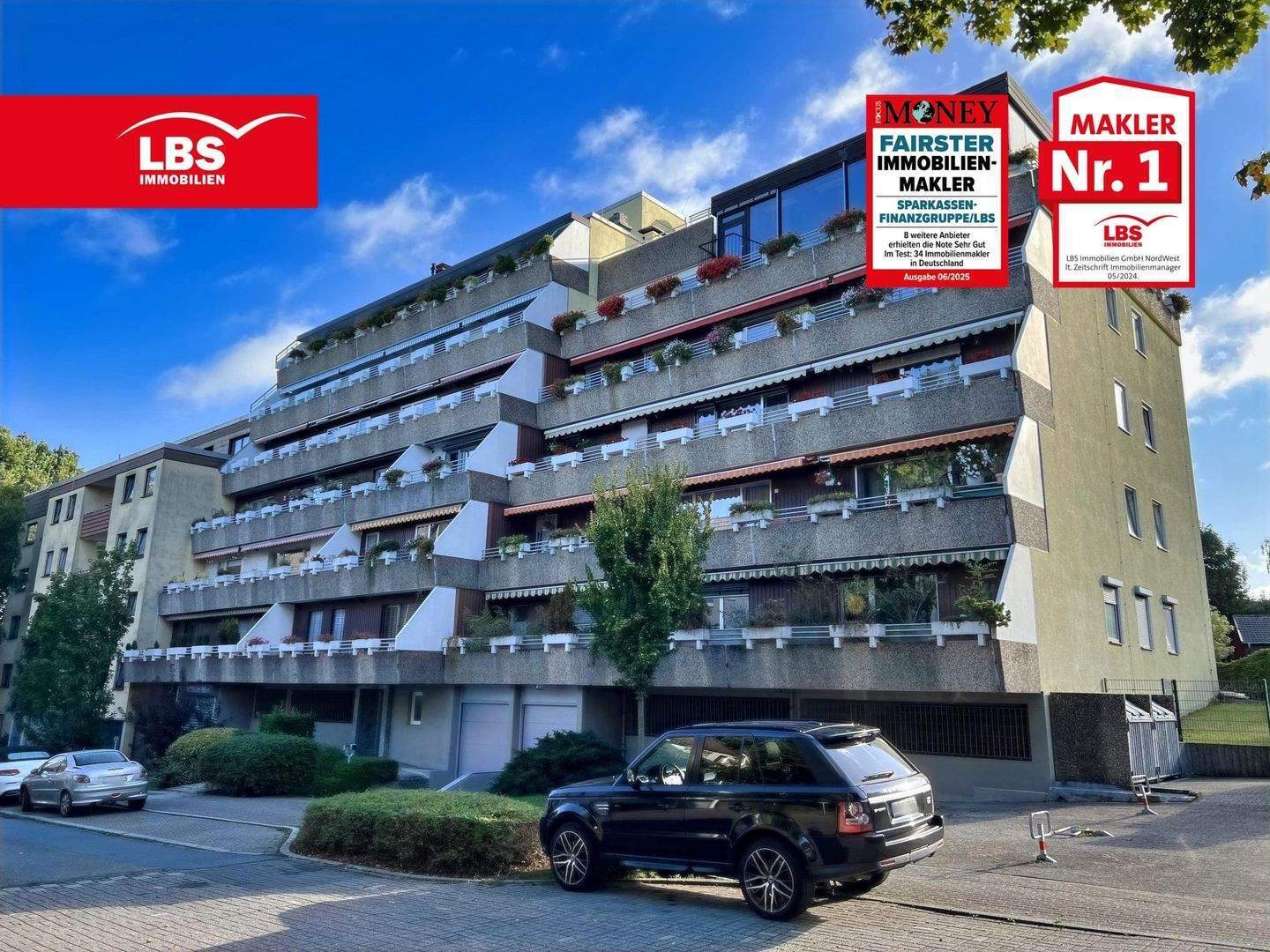 Stadtwohnung - ETW 90 m² groß, mit Balkon, Fahrstuhl und Pool