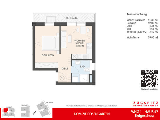 DOMIZIL ROSENGARTEN -2 Zi Wohnung -WHG01