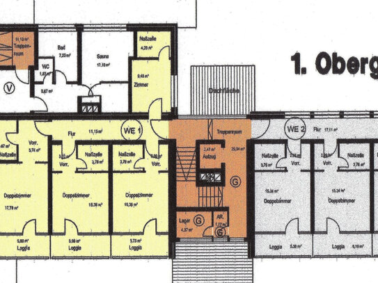 4 Zimmer 119 m² Wohnfläche, Balkon, DU/ WC