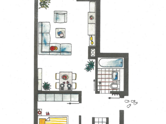 Kompakte 2-Zimmer-Wohnung mit Tiefgaragenstellplatz in Rosenheim-Süd