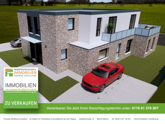 KUBUS NEUBAUPROJEKT in Braunschweig • 3 Zimmerwohnung mit Pkw-Stellplatz & mit Gartenanteil