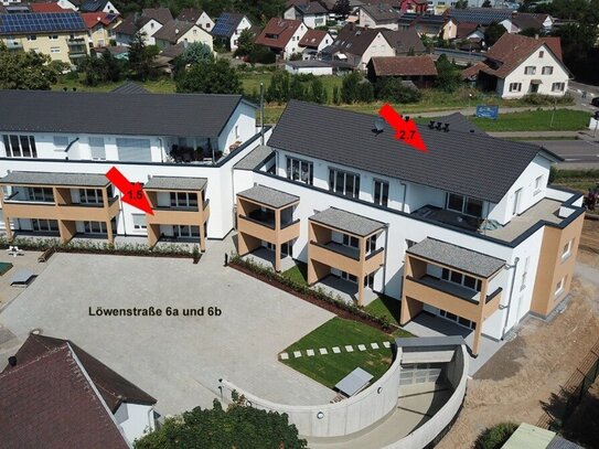 Großzügiges Penthouse in Ettenheim mit 168 m² Wohnfläche mit geschütztem, überdachten Freisitz