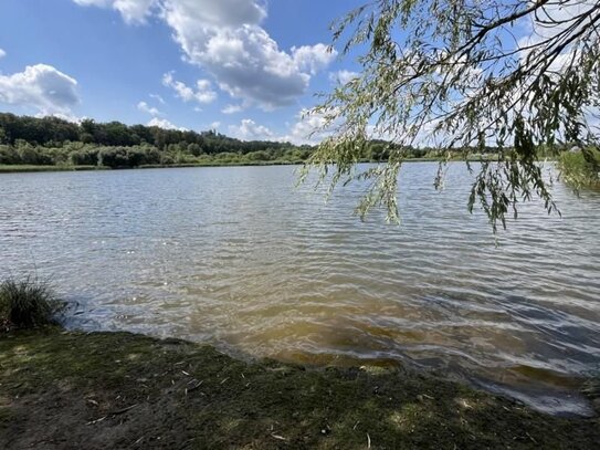 Bildschön wohnen unmittelbar am Erholungsgebiet Goldbergsee: Teilsaniertes EFH mit idyllischem Gartengrundstück, Garage…