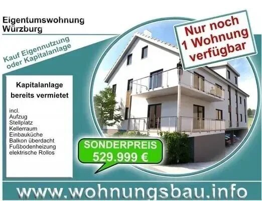 KAPITALANLAGE BEREITS VERMIETET Exclusive Dachgeschoss Eigentumswohnung Würzburg Grombühl incl. Tiefgarage Vorbereitung…