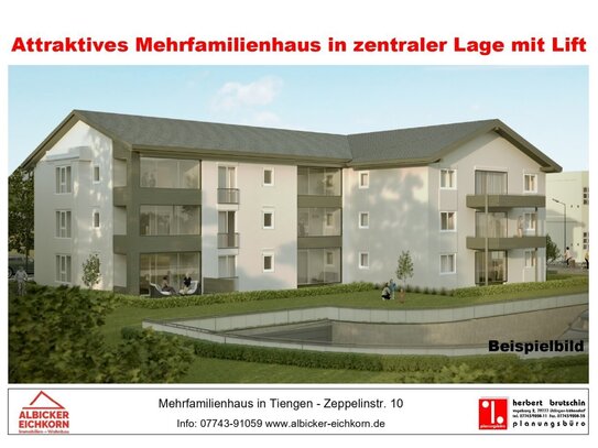 3 Zi. OG mit Balkon ca. 97 m² - Wohnung 12 - Zeppelinstr. 10, 79761 Waldshut-Tiengen - Neubau