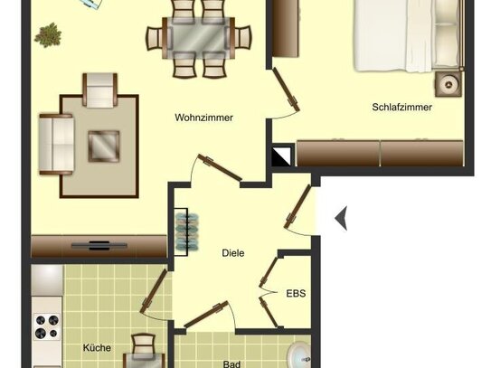 Demnächst frei! 2-Zimmer-Wohnung in Unna Süd