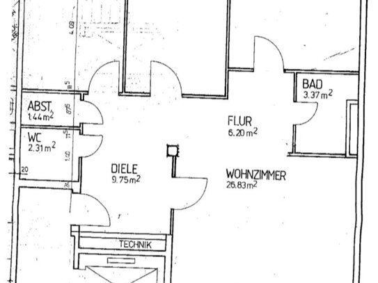 Singen Zentrum. 3 1/2 Zi.-Wohnung ,zu vermieten, ca. 90qm