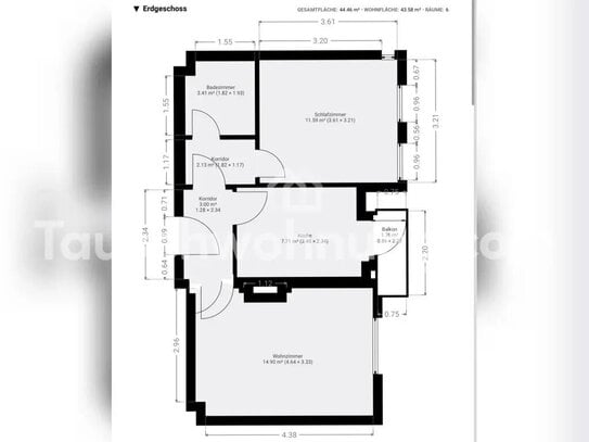 [TAUSCHWOHNUNG] Schöne sonnige 2 Zimmer Wohnung