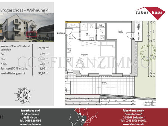 Hochwertige Neubauwohnung in Kordel, KfW 40 EE und ISB förderfähig, provisionsfrei