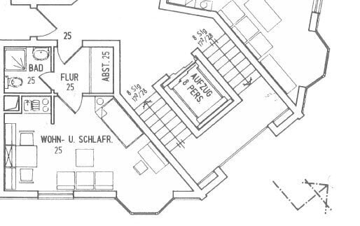 1,5 Zimmer Appartement im Zentrum von Kassel sofort zu vermieten! 2. OG mit Aufzug