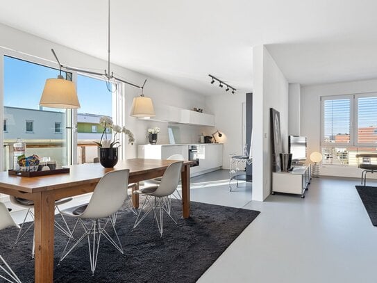 Moderne Penthouse-Wohnung mit Aufzug, zwei Dachterrassen und Carport in Bietigheim