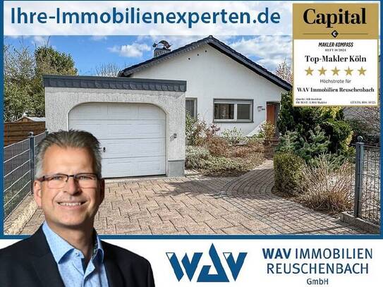 Modernisierter Bungalow mit großem Garten, zwei Terrassen & großer Garage in Bornheim-Sechtem
