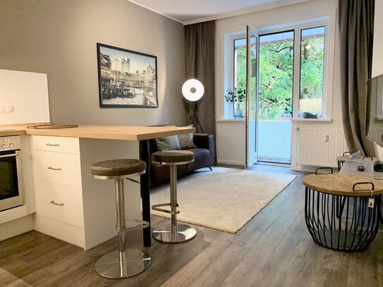 Modernisiertes und möbliertes City-Apartment mit Balkon in Stadtparknähe zu vermieten.