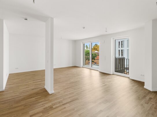 Moderne 2 Zimmer Wohnung Extra Large (unmöbliert) mit Küche, Zugang zu Fitnessstudio und großzügigen Terrassen