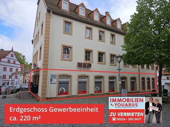 Provisionsfrei zu vermieten: Erdgeschoss - Ladenlokal Verkaufsfläche Gewerbeeinheit im Zentrum Ottweiler Altstadt