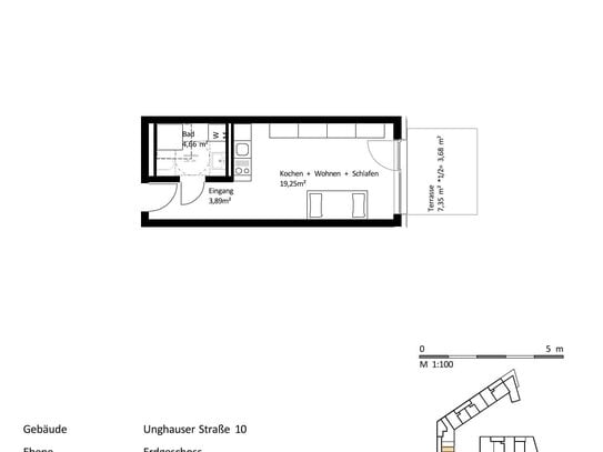 32 m² 1-Zi.-Whg. mit Balkon im Zentrum von Burghausen zum Kauf: EH40-QNG: 5% AfA + 5% Sonder-AfA & 150.000 € KfW-Kredit