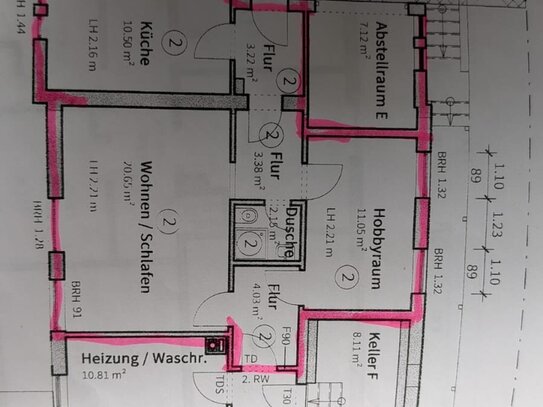 2-Zimmer möbilitiertes Appartment im UG frei ab 01.10.2024