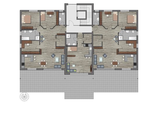 Exklusive Dachgeschosswohnung mit großer Dachterrasse in zentraler Lage von Lollar