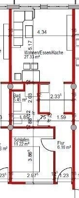 Sanierte 2-Zimmer- Stadt Wohnungen im 2. OG mit Aufzug, Balkon und Küche in der Goethestr. Weiden zu vermieten.