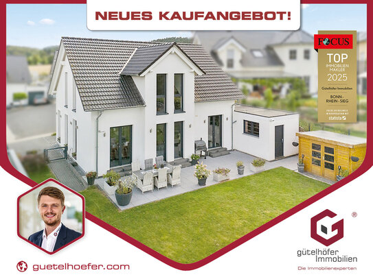 NEUER PREIS! Repräsentatives Familiendomizil mit Einbauküche, 2 Terrassen, Garage und Privatsphäre