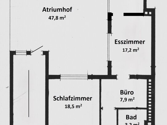 Große Atrium-Wohnung in der Fußgängerzone von Bad Kissingen