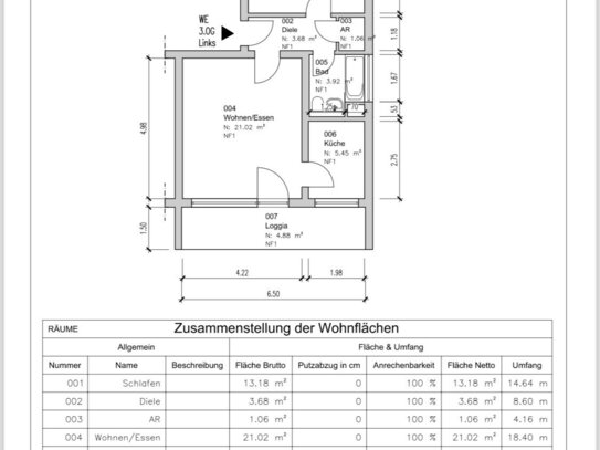 Moderne Zweizimmerwohnung mit gehobener Innenausstattung