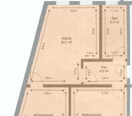 Das ist es: gepflegte 2- Zimmer Wohnung in ruhiger, zentraler Lage in Stadtroda