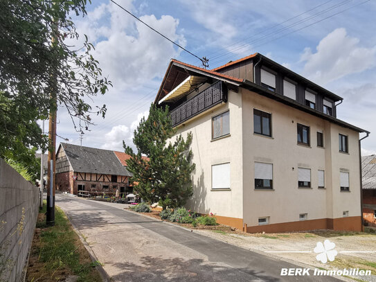 BERK Immobilien - Gewerbeimmobilie - 3 Mietwohnungen - großzügige Lagerfläche - Umbaupotential in Eichenbühl - Heppdiel