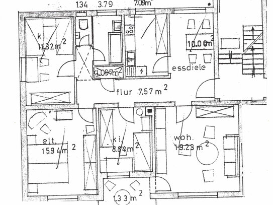 Schöne 4 Zimmer-Wohnung mit Südbalkon in ruhiger und grüner Wohnlage