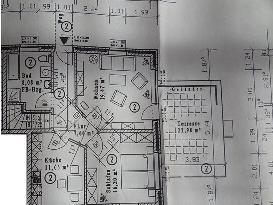 Attraktive 2-Zimmer-Erdgeschosswohnung mit Terrasse und EBK