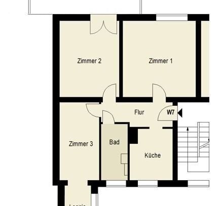 Altbauwohnung in ruhiger gefragter Lage / sehr großer Balkon / hohe Räume / Bezug 12/2024