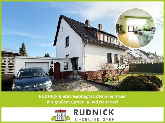 RUDNICK bietet: Gepflegtes 2 Familienhaus mit großem Garten in Bad Nenndorf