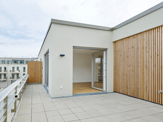 2-Zimmer-Wohnung im Staffelgeschoss mit großer Dachterrasse im Neubauprojekt KOTTENTOR