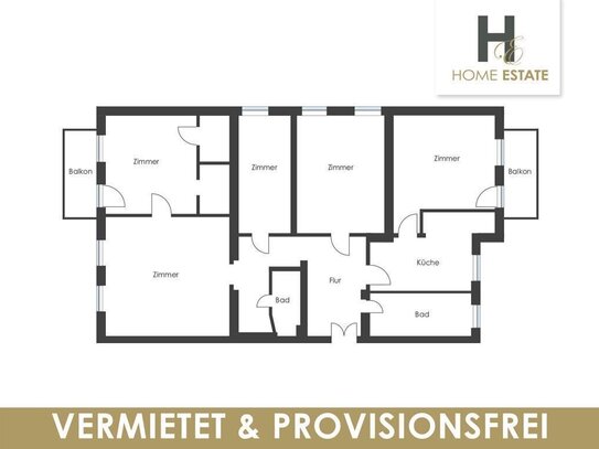 Super Einstiegspreis für Profis - über 150qm Wohnung mit 2 Balkonen & Provisionsfrei