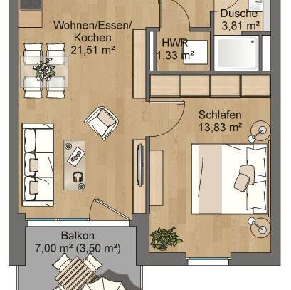 Moderne 2 Zimmer Wohnung sucht Nachmieter