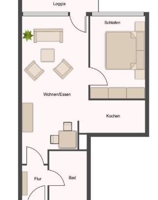 mit neuwertiger EBK und Südbalkon Balkon: stilvolle 2-Zimmer-Wohnung in Glinde