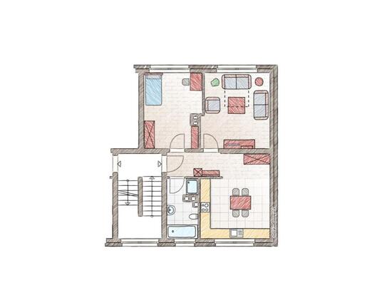 2 - 3 Zi. // 2. OG Wohnung // zentral mit Carport