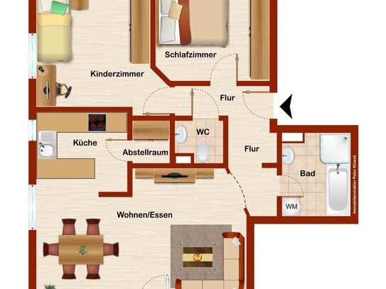 ! Jetzt ! Erfüllen Sie sich den Traum von Ihrer Traumwohnung ! 3 Zimmer mit Balkon und 2 Tiefgaragenstellplätze